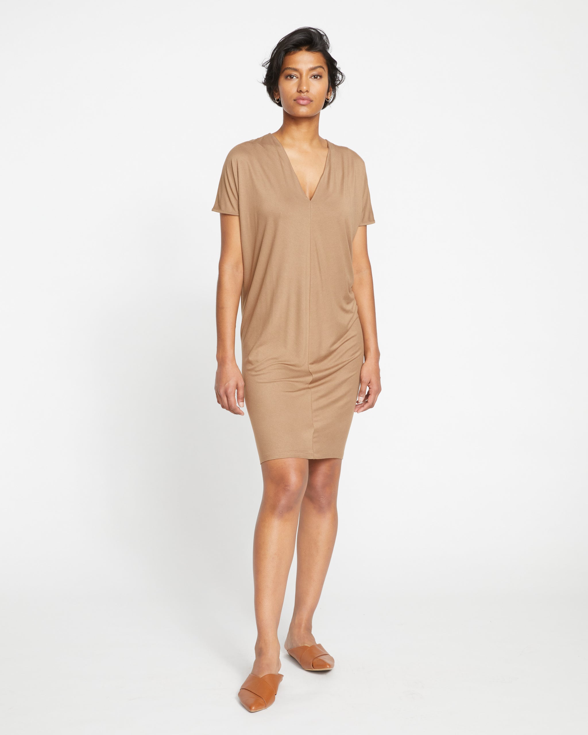 v neck t shirt dress